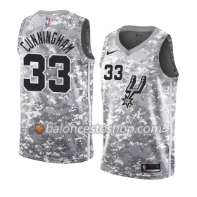 Camiseta Hombre NBA San Antonio Spurs Dante Cunningham 33 2018-19 Nike Gris Swingman